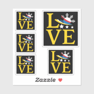 Love - Filipino Flag Typography Art