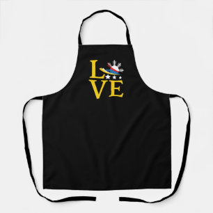 Love - Filipino Flag Typography Art Apron