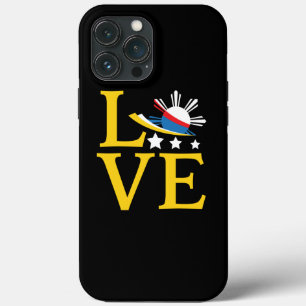 Love - Filipino Flag Typography Art iPhone 13 Pro Max Case