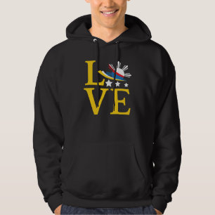 Love - Filipino Flag Typography Art Hoodie