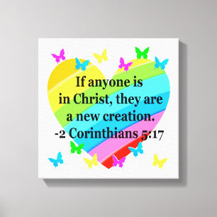 LOVE FILLED 2 CORINTHIANS 5:17 VERSE CANVAS PRINT