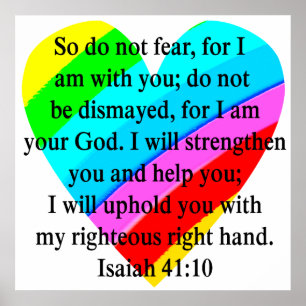 LOVE FILLED ISAIAH 41:10 DESIGN POSTER