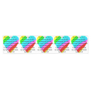 LOVE FILLED ISAIAH 41:10 DESIGN SHORT TABLE RUNNER