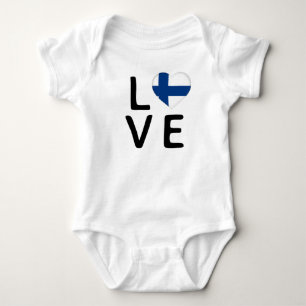 Love - Finland Flag Baby Bodysuit