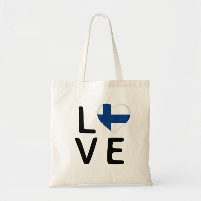 Love - Finland Flag Tote Bag (Front)