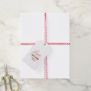 Love First Coffee Second Mom Life Typography Desig Gift Tags