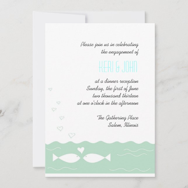 Love Fish 2 Invitation (Front)