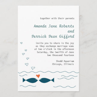 Love Fish Wedding Invitation