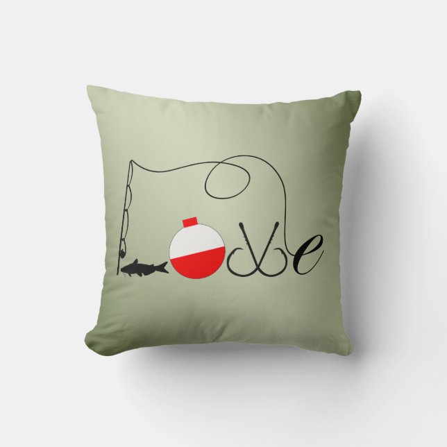 Love Fishing Fisherman Cushion (Front)