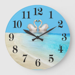 Love Flamingo Large Clock