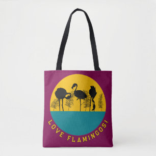 Love flamingos! tote bag