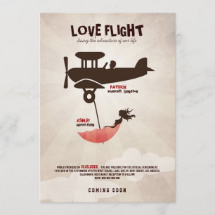 LOVE FLIGHT  Wedding Invitation