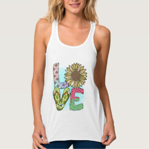 Love Flip-Flops Summer Women Tank Top
