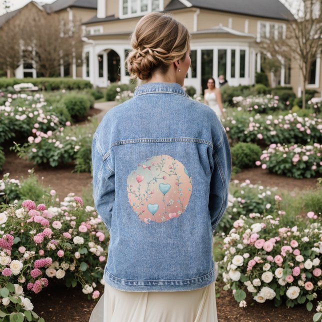 Love Floats Denim Jacket (Wedding Back)