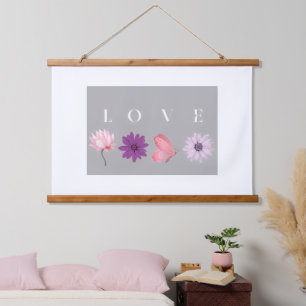LOVE Floral Butterfly Wall Art – Romantic Nature
