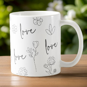 Love Floral  Coffee Mug