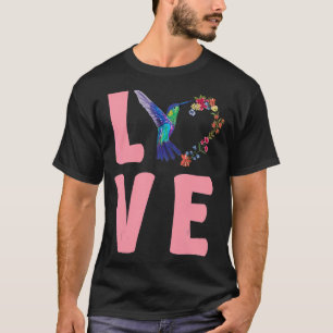 Love Floral Hummingbirds  Bird Watching Hummingbir T-Shirt