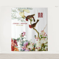 Love Flourishing Birds & Flowers Chinese Wedding ©