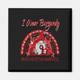 Love Flower Gnome Brain Aneurysm Awareness Magnet