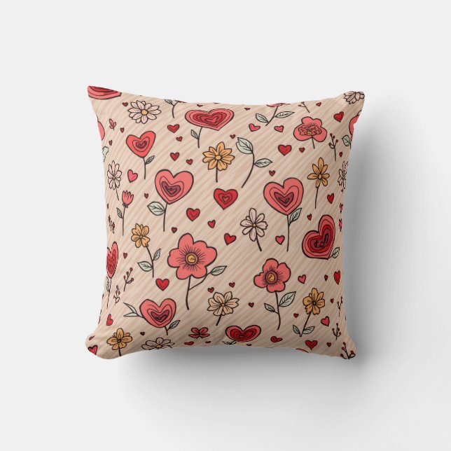 love flower pillow cushion (Front)