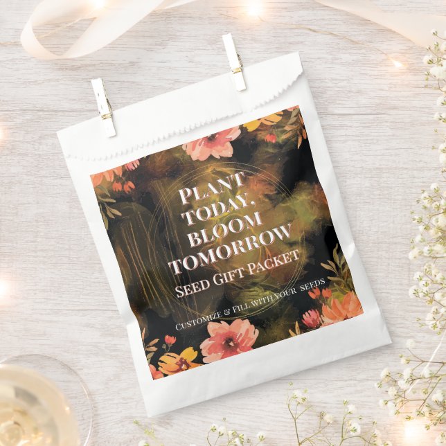 Love Flower Seed Packet Gift Bags (Clipped)