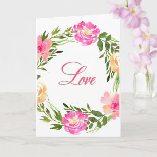 Love Flower Wreath Mother's Day Card