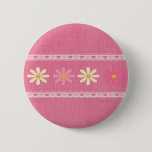 Love Flowers 6 Cm Round Badge