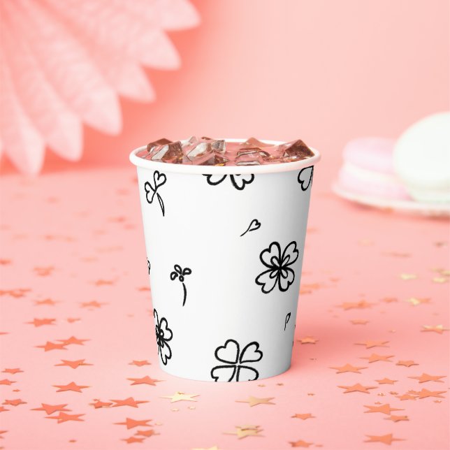 Love flowers  paper cups (Insitu)