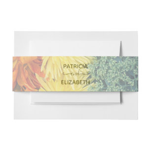 LOVE Flowers Same-Sex Wedding Collection Invitation Belly Band