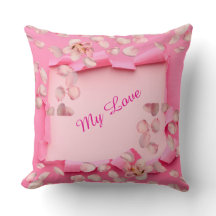 Love Flowers Throw Pillow