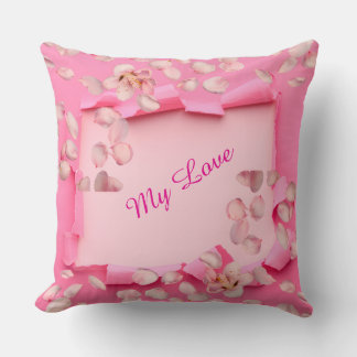 Love Flowers Throw Pillow