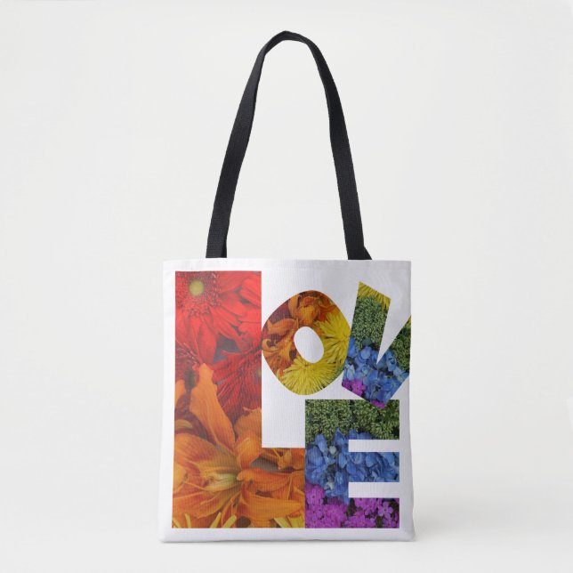 Love Flowers Tote Bag (Front)