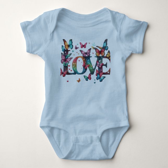Love Flutters By Baby Bodysuit (Front)