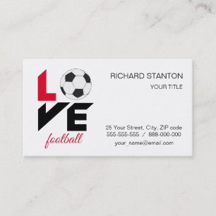 Love football business card