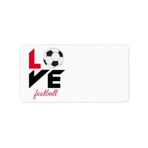 Love football label