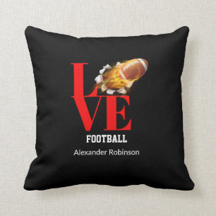 Love Football Personalised Sports Cushion
