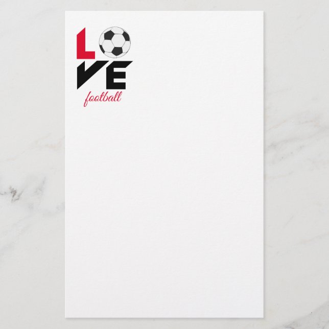 Love football stationery (Front)