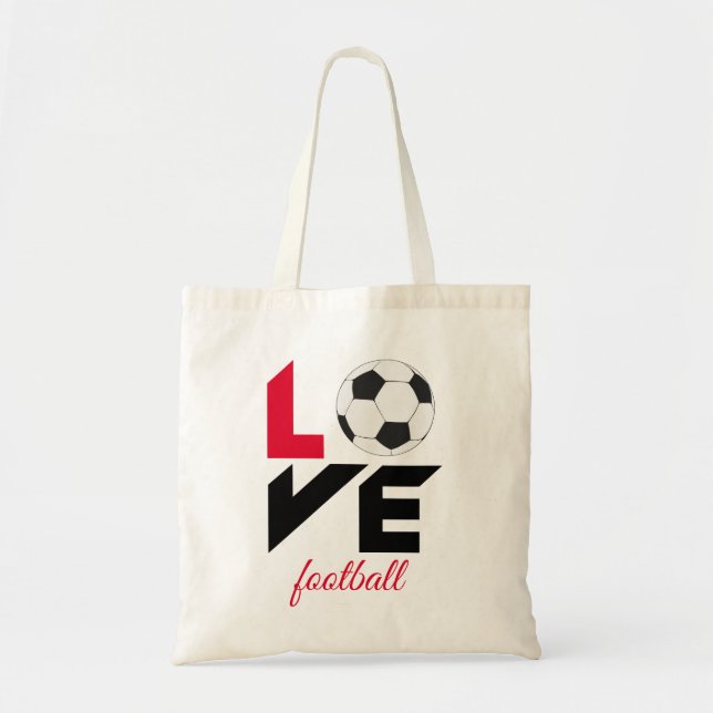 Love football tote bag (Front)