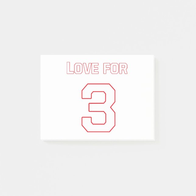 LOVE FOR 3 POST-IT NOTES (Front)