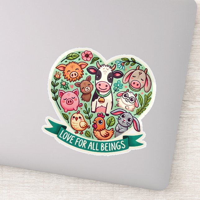 Love For All Beings - Vegan Design (Detail)
