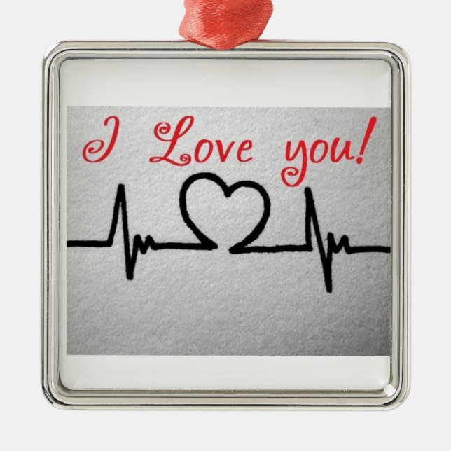 **LOVE FOR ANYTIME** ORNAMENT W/ HEARTBEATS (Front)