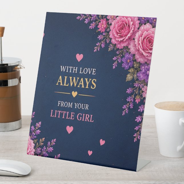 LOVE FOR DAD FROM DAUGHTERS PEDESTAL SIGN (In SItu)