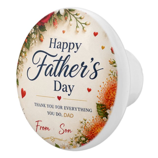 LOVE FOR DAD FROM SON CERAMIC KNOB (Right)