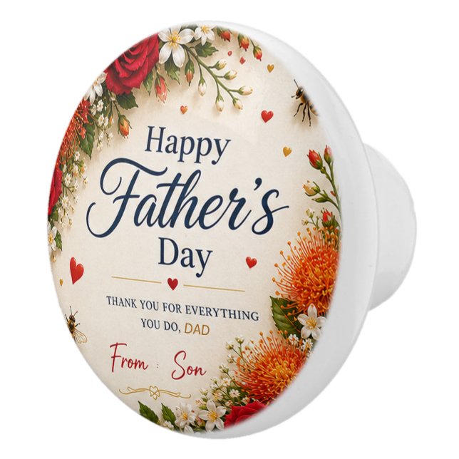LOVE FOR DAD FROM SON CERAMIC KNOB (Right)