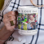 Love for grandma multi photo simple cute hearts coffee mug<br><div class="desc">Replace the 12 square photos with your kids favourite shoots and make this modern coffee mug a cute keepsake gift for your mother or grandmother. It could be a cute gift for Mother's Day, for your grandparents, parents, for your mother or father birthday or a special occasion or just as...</div>