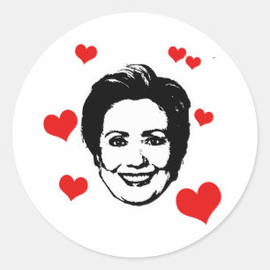 Love for Hillary.png Classic Round Sticker
