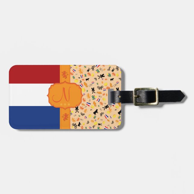 Love for Holland - Monogram Luggage Tag (Front Horizontal)