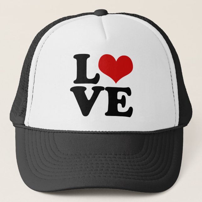 Love For Lovers and Valentines Day Design Trucker Hat (Front)