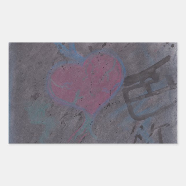 Love for lust rectangular sticker (Front)