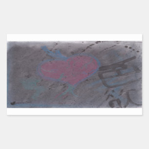 Love for lust rectangular sticker